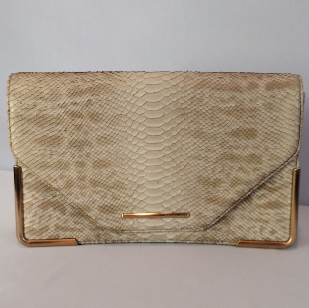 Genuine Leather Tan Clutch